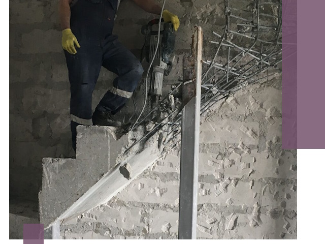 Демонтаж металлических и бетонных лестниц в Кольчугине