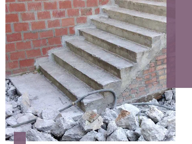 Демонтаж бетонных лестниц в Кольчугине: быстро и безопасно