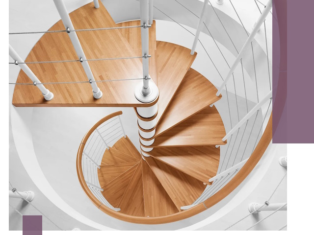 Изготовление винтовых лестниц под ключ в Кольчугине