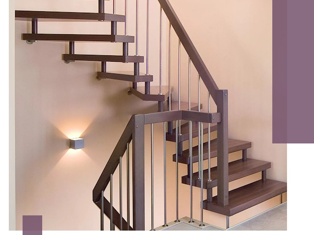 Изготовление лестниц на больцах в Кольчугине под ключ