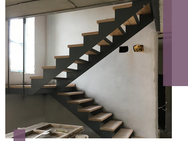 Изготовление лестниц на металлокаркасе в Кольчугине от производителя