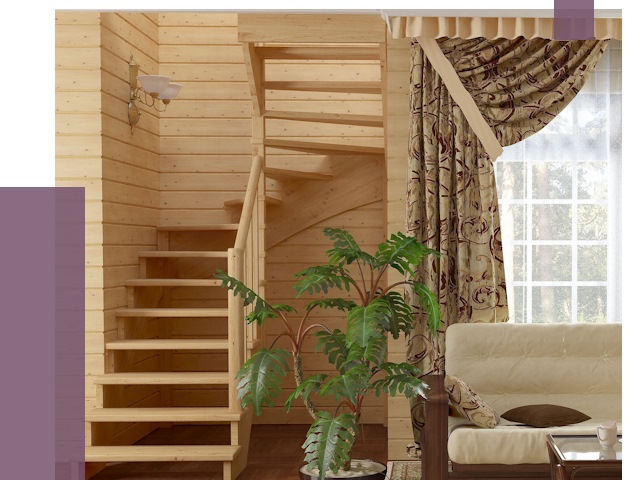 Лестницы для дачи в Кольчугине от 75520 руб.  | ПРОЛЁТ-Кль