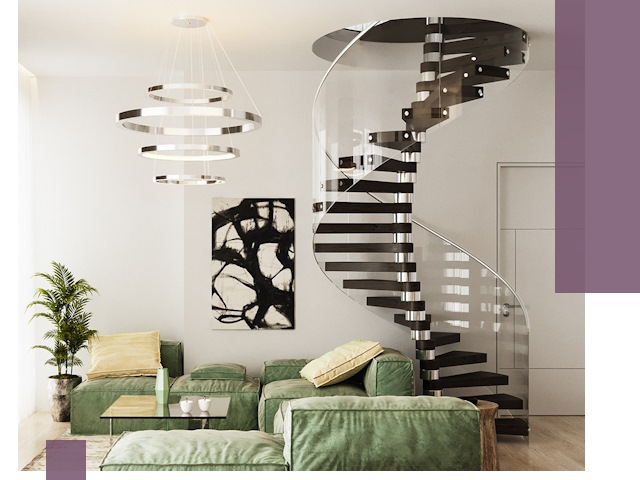 Лестницы для двухуровневой квартиры в Кольчугине — изготовление и монтаж