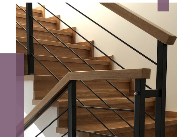 Обшивка металлической лестницы деревом в Кольчугине от 4323 руб.