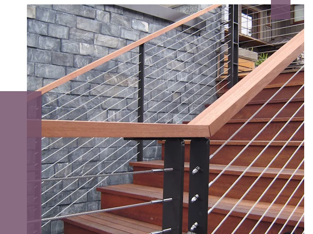 Тросовые перила под ключ в Кольчугине от 7730 руб. 