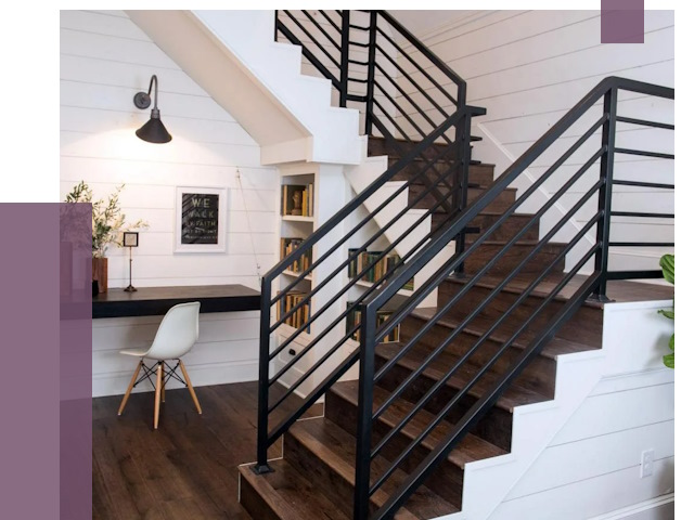 Перила для лестницы в доме в Кольчугине от 7374 руб. — ПРОЛЁТ-Кль