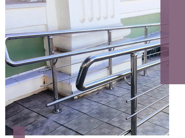 Ограждения пандусов из металла и нержавейки в Кольчугине