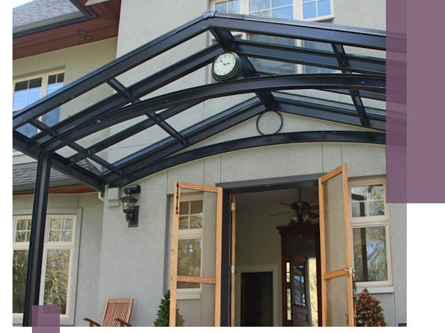 Изготовление и монтаж навесов и козырьков в Кольчугине