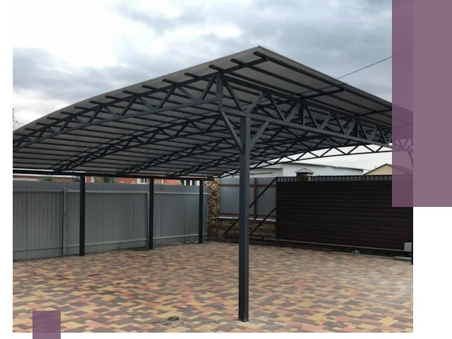 Недорогие навесы под ключ в Кольчугине — изготовление и монтаж