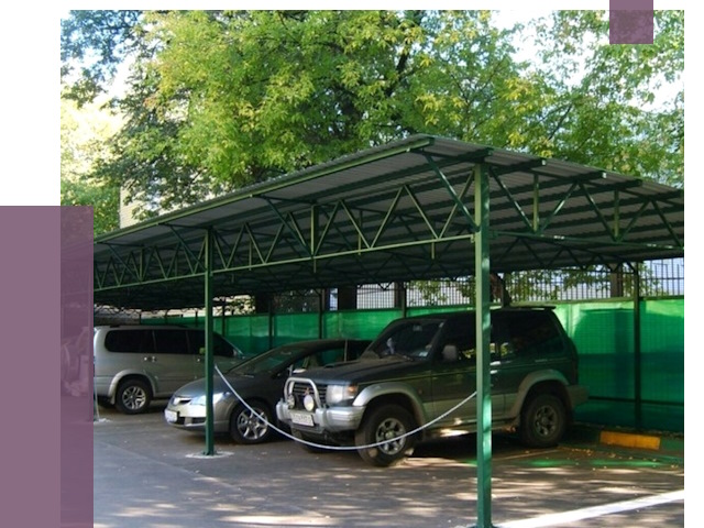 Навесы для парковки в Кольчугине от 79842 руб. заказать | ПРОЛЁТ-Кль