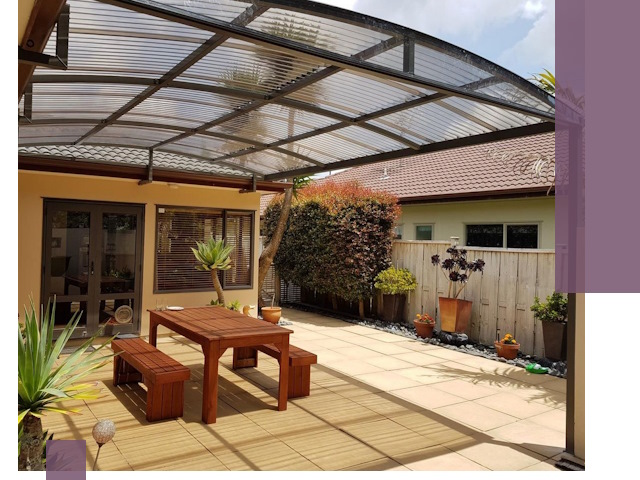 Навесы во двор под ключ в Кольчугине — изготовление и монтаж