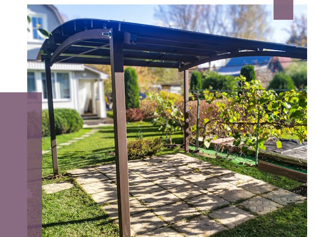 Навесы для дачи в Кольчугине от 12663 руб. под ключ — ПРОЛЁТ-Кль