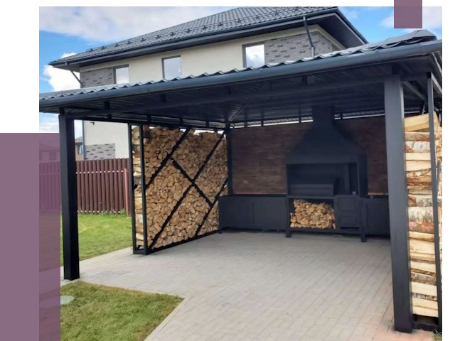 Навесы для барбекю в Кольчугине от 12663 руб. под ключ | ПРОЛЁТ-Кль