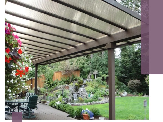 Навесы из поликарбоната под ключ в Кольчугине быстро и надёжно