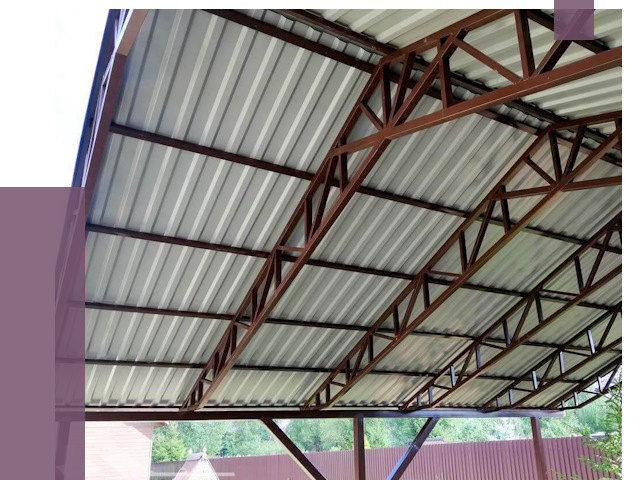 Навесы из профнастила в Кольчугине от 7323 руб. | ПРОЛЁТ-Кль