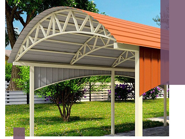 Навесы из профнастила под ключ в Кольчугине — установка и монтаж