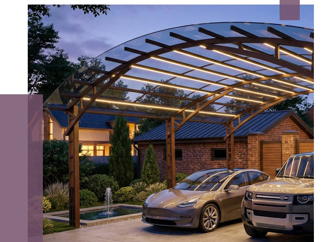 Металлические навесы в Кольчугине от 12612 руб. под ключ — ПРОЛЁТ-Кль