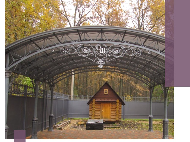 Кованые навесы премиум-класса под заказ в Кольчугине