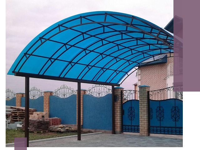 Арочные навесы под ключ в Кольчугине — изготовление и монтаж