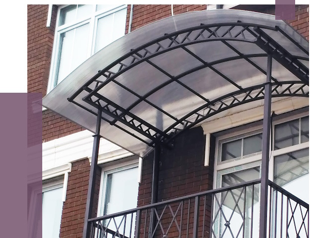 Козырьки над балконом в Кольчугине от 8594 руб. | ПРОЛЁТ-Кль