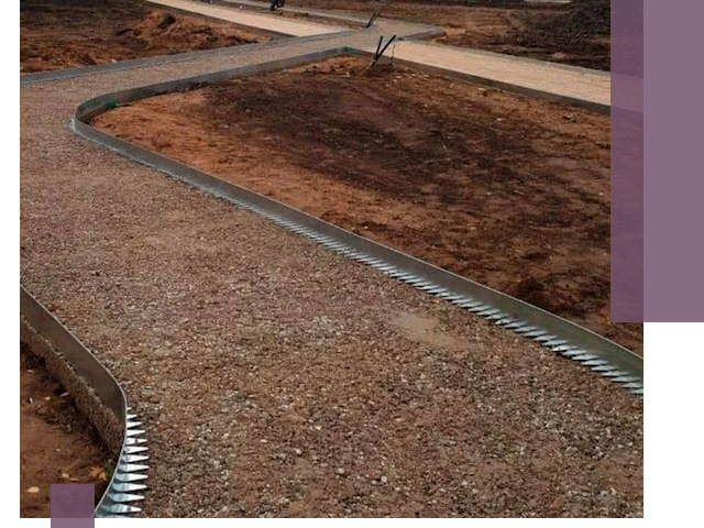 Металлические бордюры под ключ в Кольчугине — изготовление и монтаж