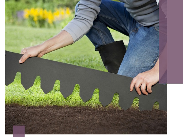 Металлические бордюры для газона в Кольчугине — изготовление и монтаж